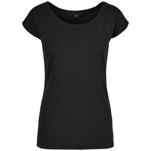 Build Your Brand Womens/Ladies Wide Neck / Black